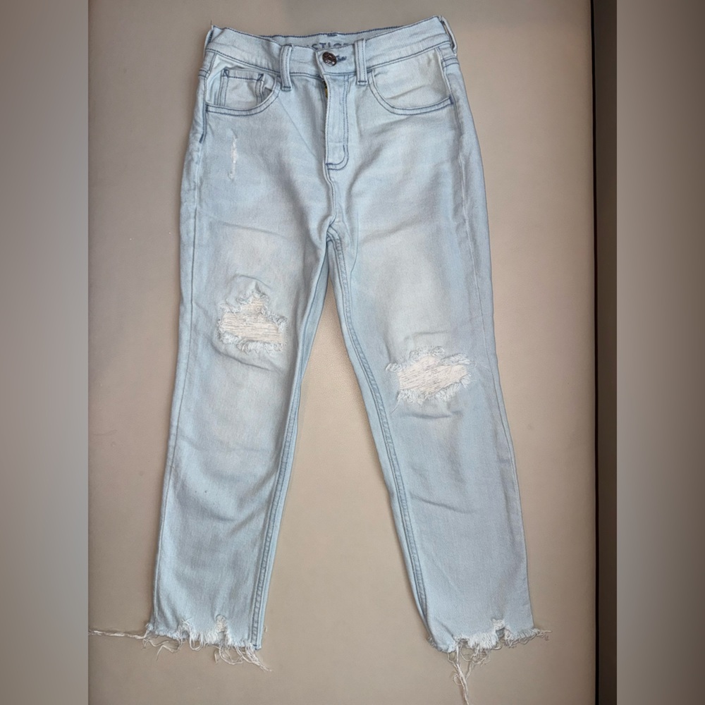 Justice Light Blue Distressed Girls' Jeans